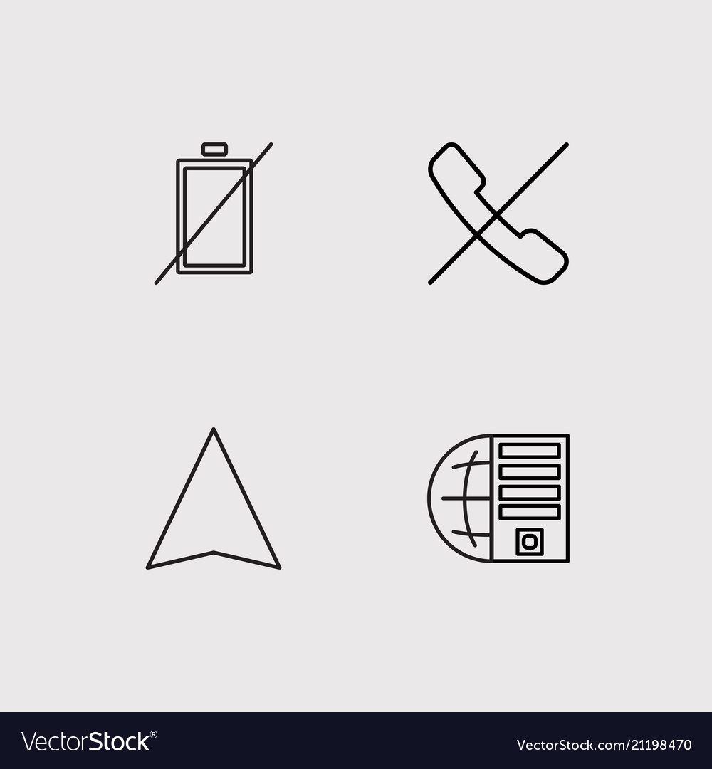 Communication simple linear icons set outlined