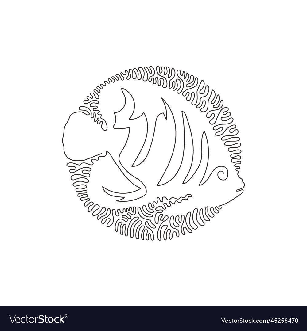 Continuous curve one line drawing of cute vector image Continuous curve one line drawing of cute