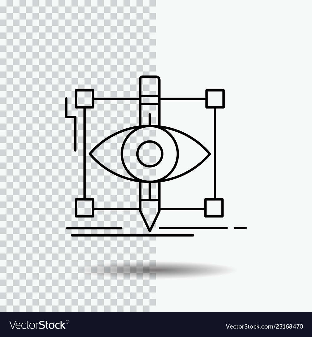 Design draft sketch sketching visual line icon vector image Design draft sketch sketching visual line icon