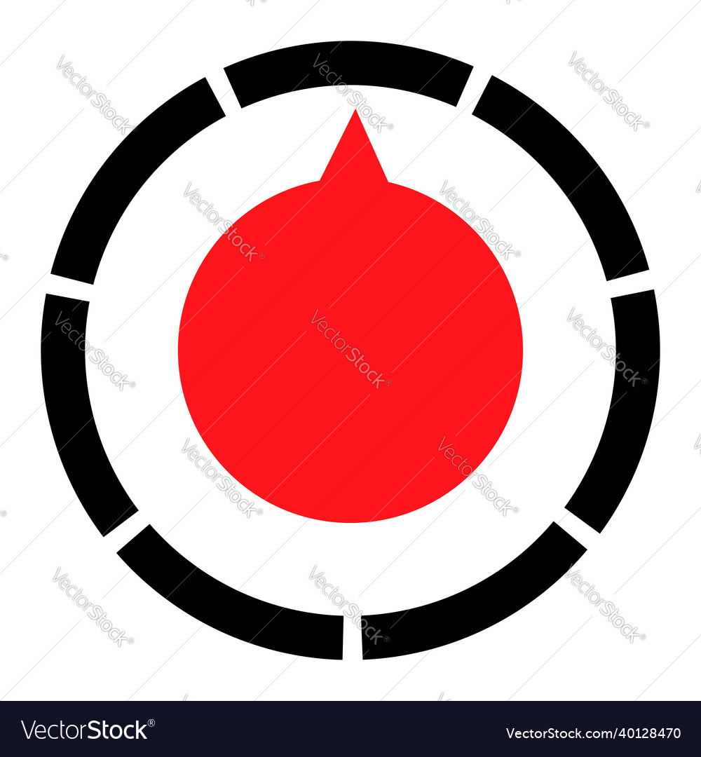 Gauge meter dial icon with different number vector image Gauge meter dial icon with different number