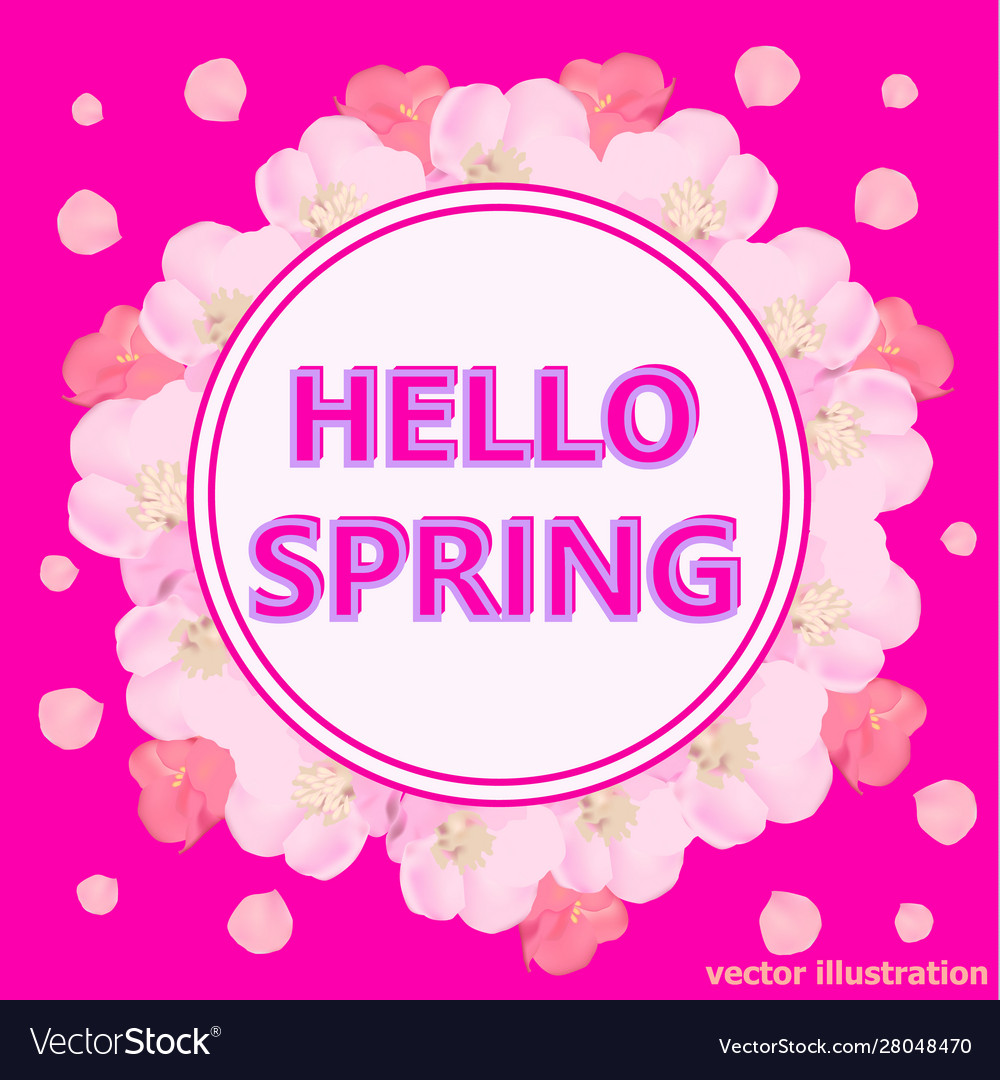Hello spring background