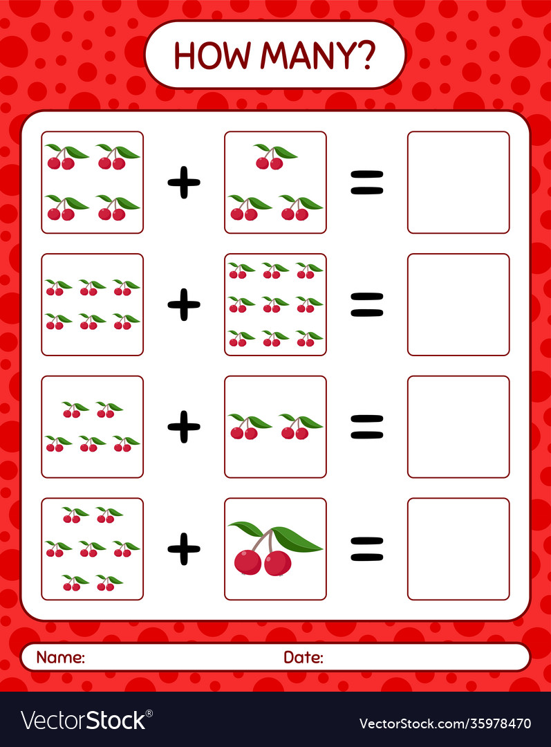 How many counting game with indian prune vector image How many counting game with indian prune