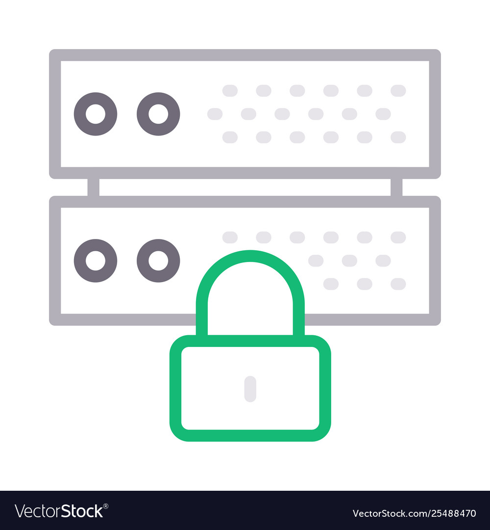 Secure server vector image Secure server