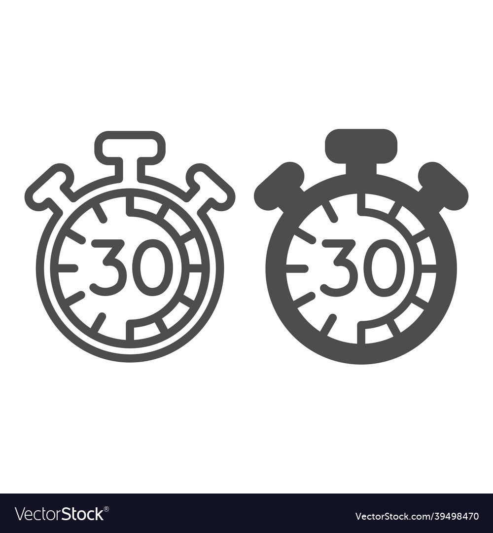 Stopwatch with buttons 30 seconds timer