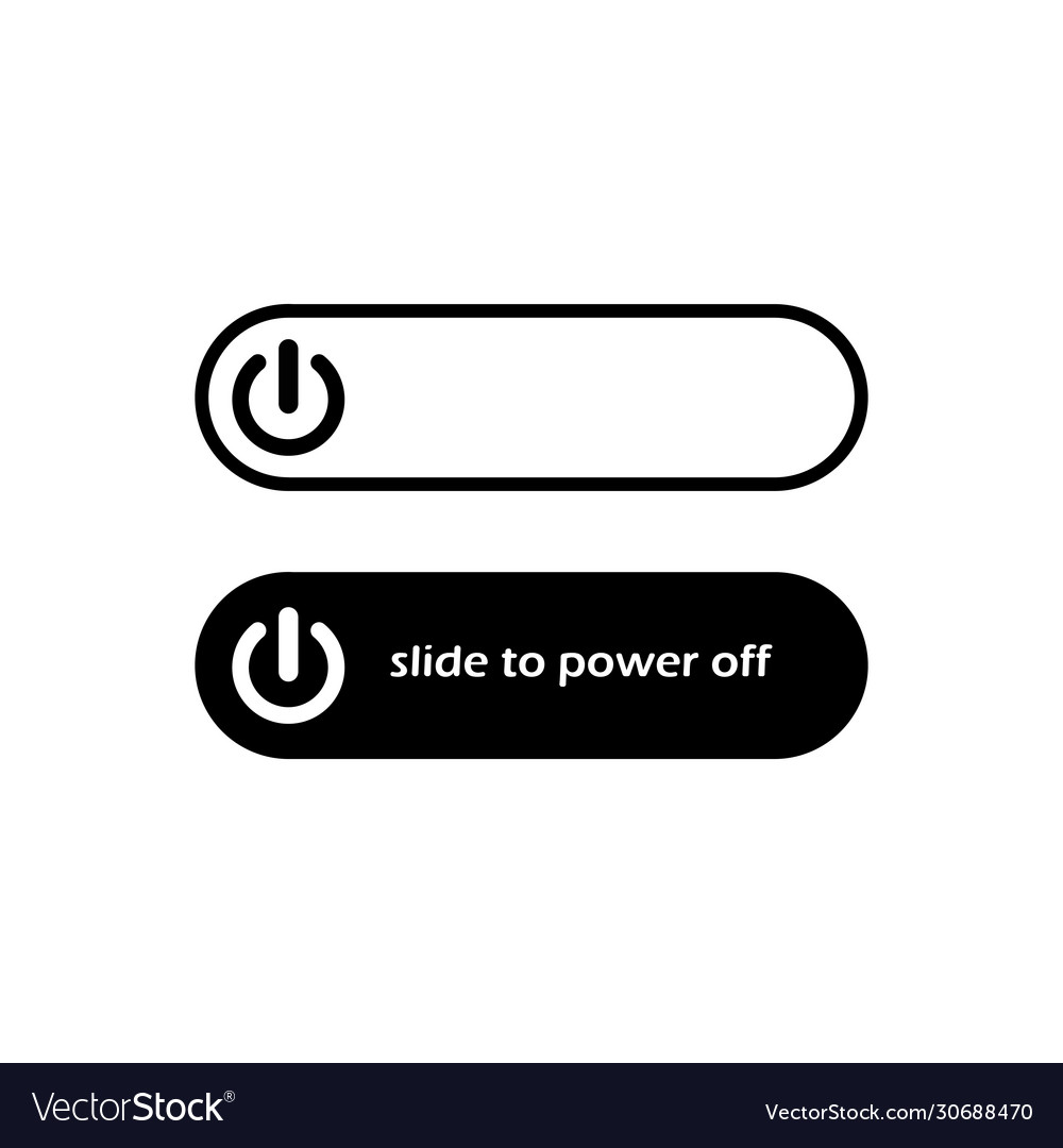Switch toggle button off or round power vector image Switch toggle button off or round power