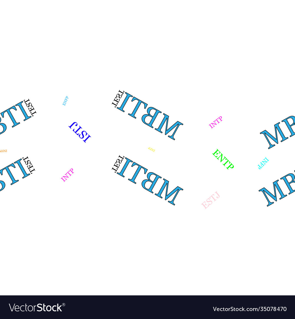 Webseamless pattern mbti test isolated vector image Webseamless pattern mbti test isolated