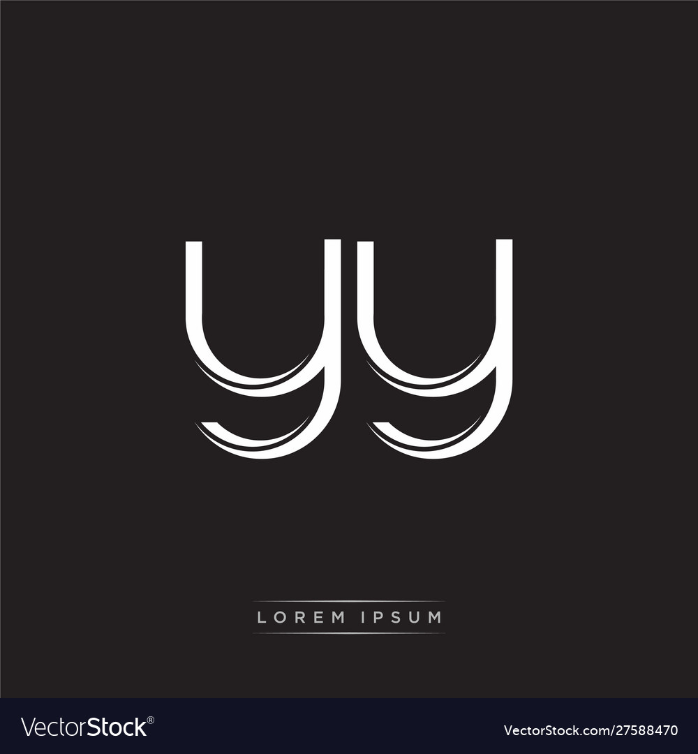 Yy initial letter split lowercase logo modern