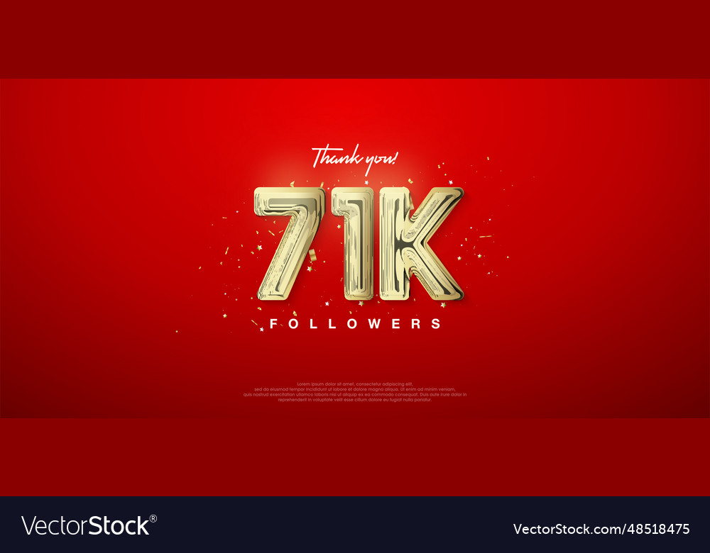 71k gold number thanks for followers posters