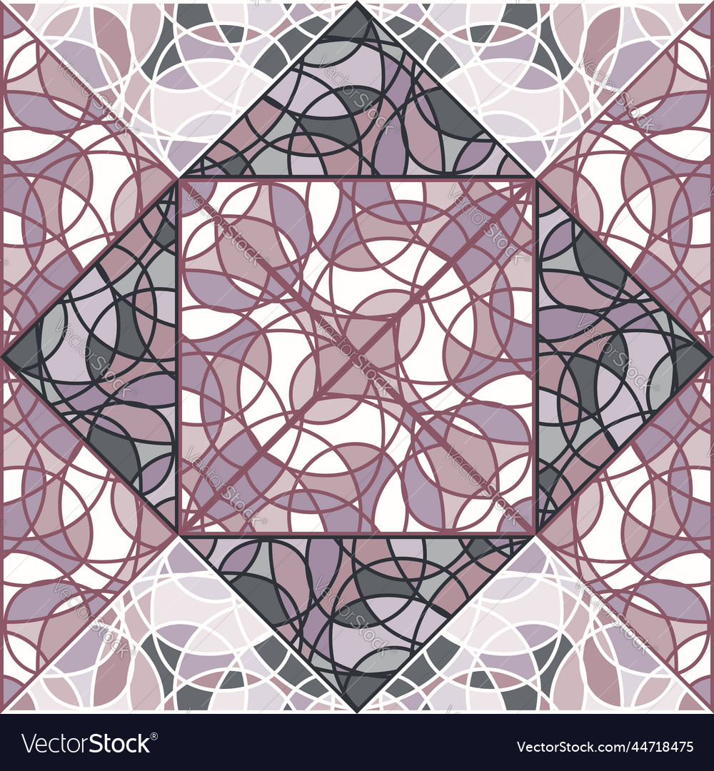 Abstract mosaic of lines seamless pattern