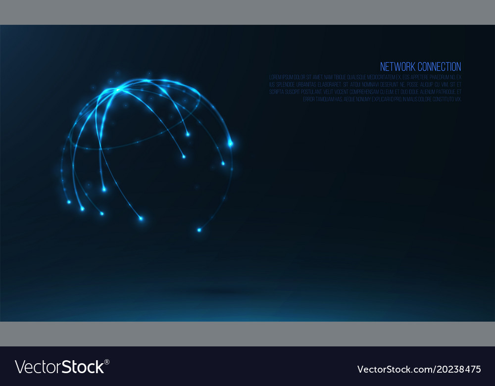 Abstract sphere shape of glowing circles