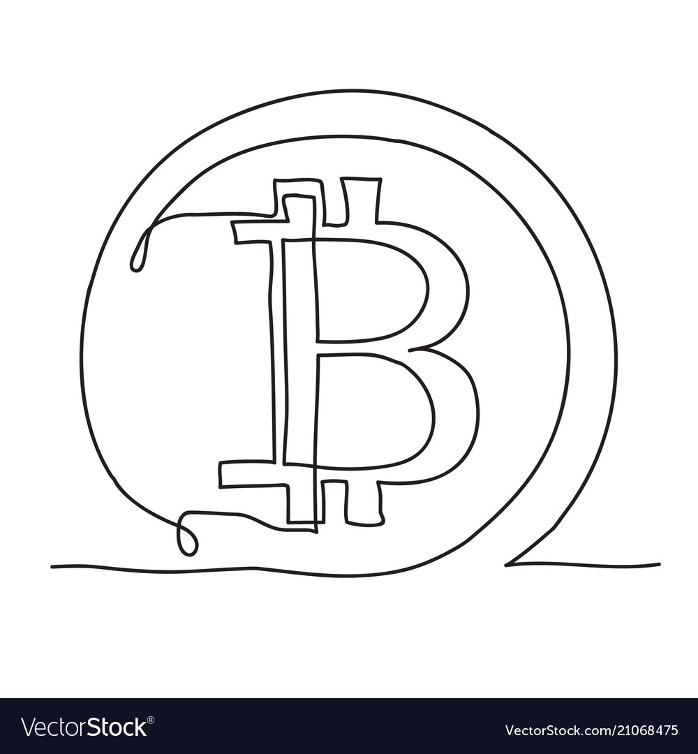 Bitcoin Continuous Line Icon