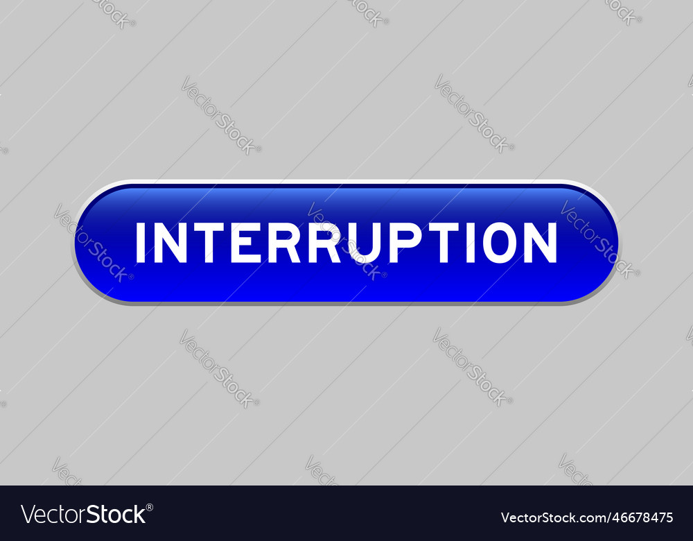 Blue color capsule shape button with word vector image Blue color capsule shape button with word