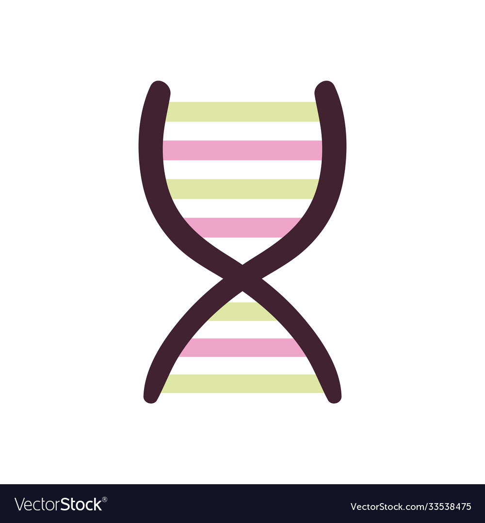 Dna structure free form style icon design