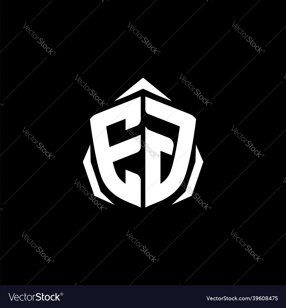 Eg monogram shield shape style