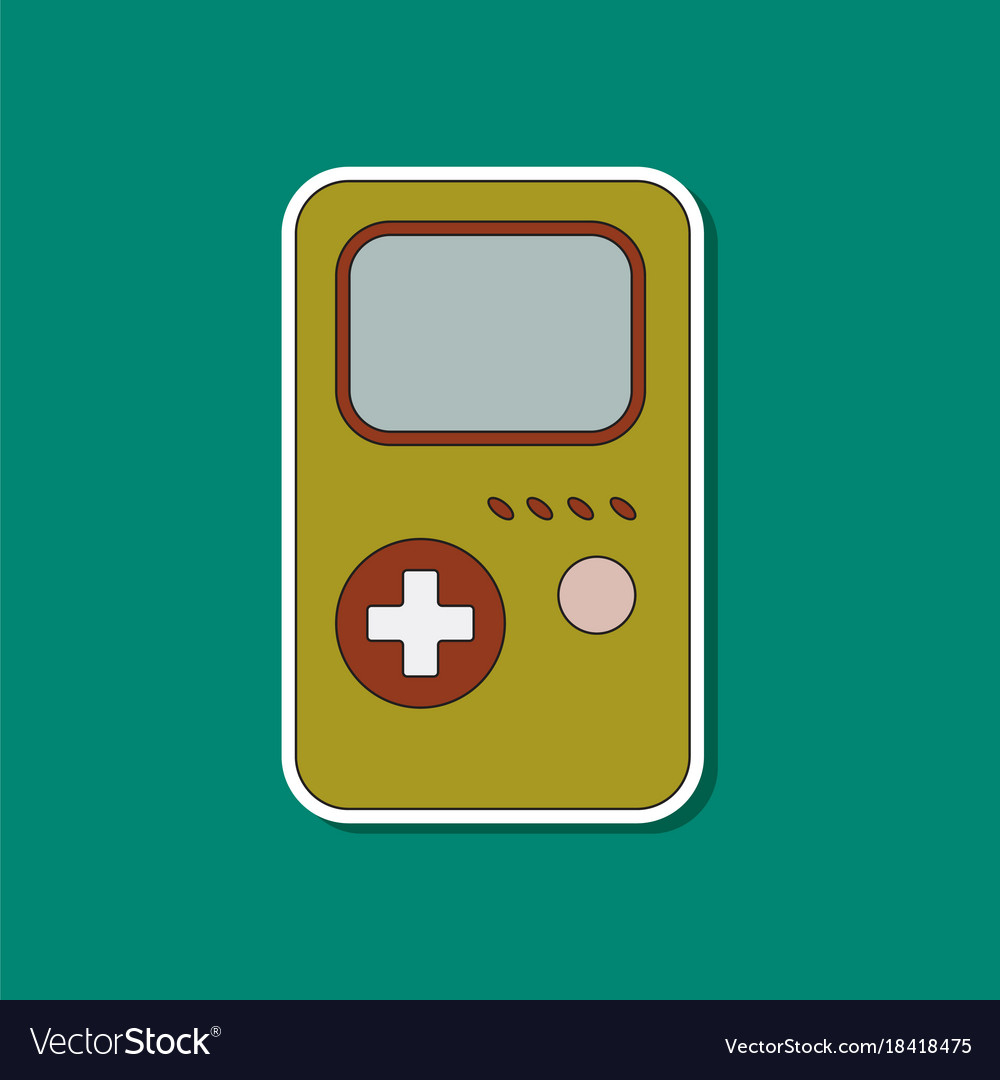 Flat icon on background game console