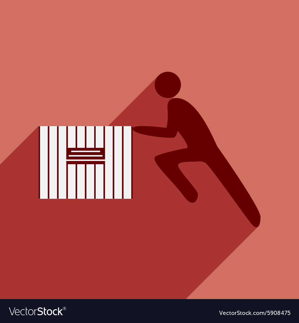 Flat with shadow icon and mobile application