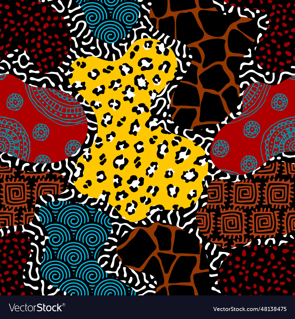 Geometric abstract triangles pattern afro style vector image Geometric abstract triangles pattern afro style
