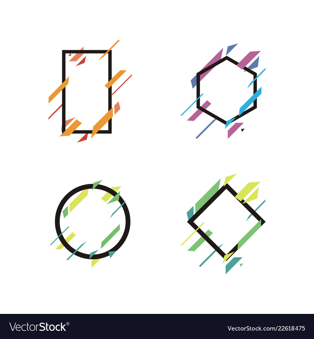 Geometric Banner Shape Royalty Free Vector Image