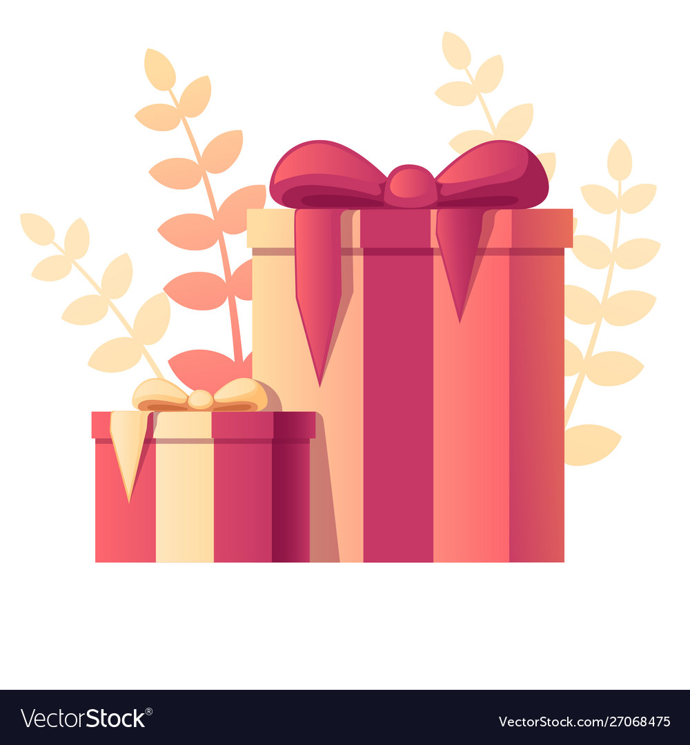 Gift box with abstract soft color pattern vector image Gift box with abstract soft color pattern