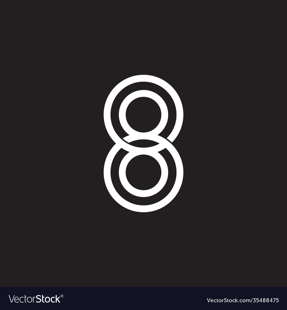 Linked loop circles object lines art logo