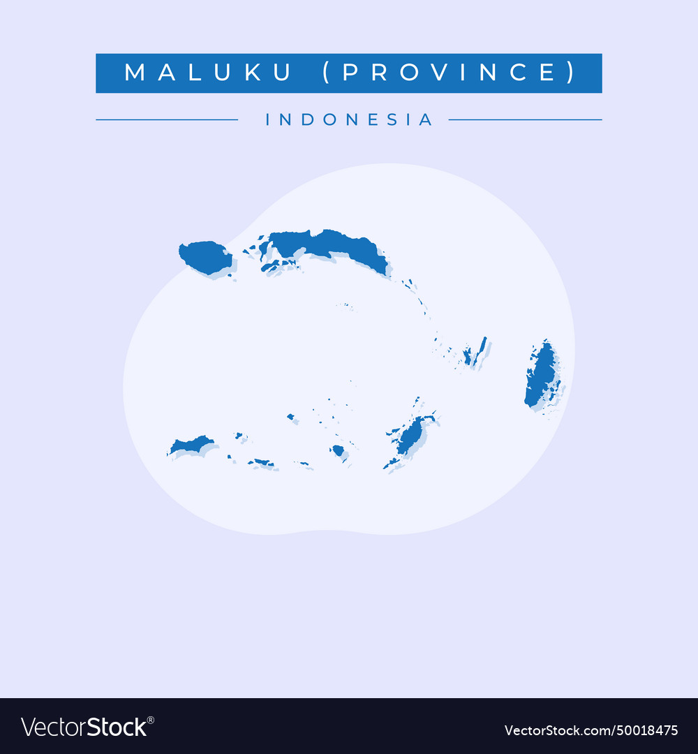 Maluku map indonesia Royalty Free Vector Image