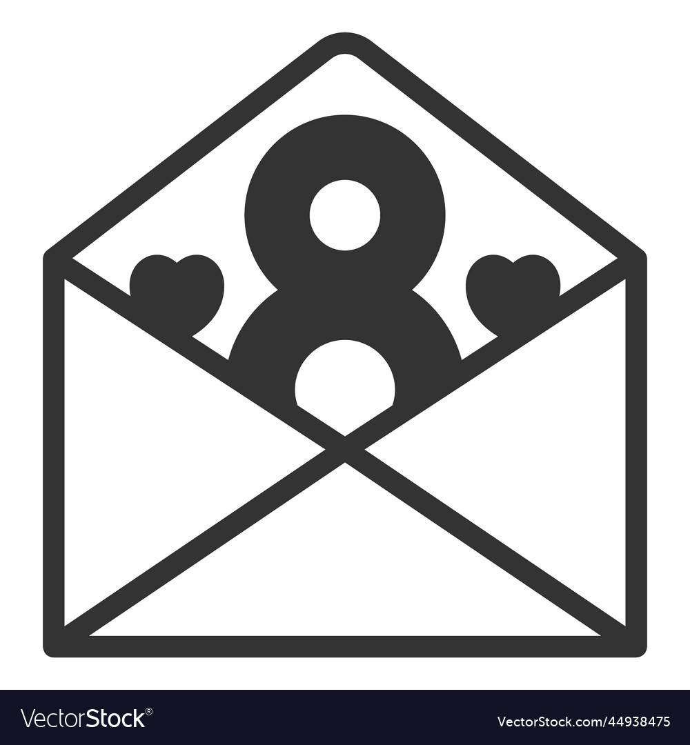 Open envelope and number 8 1