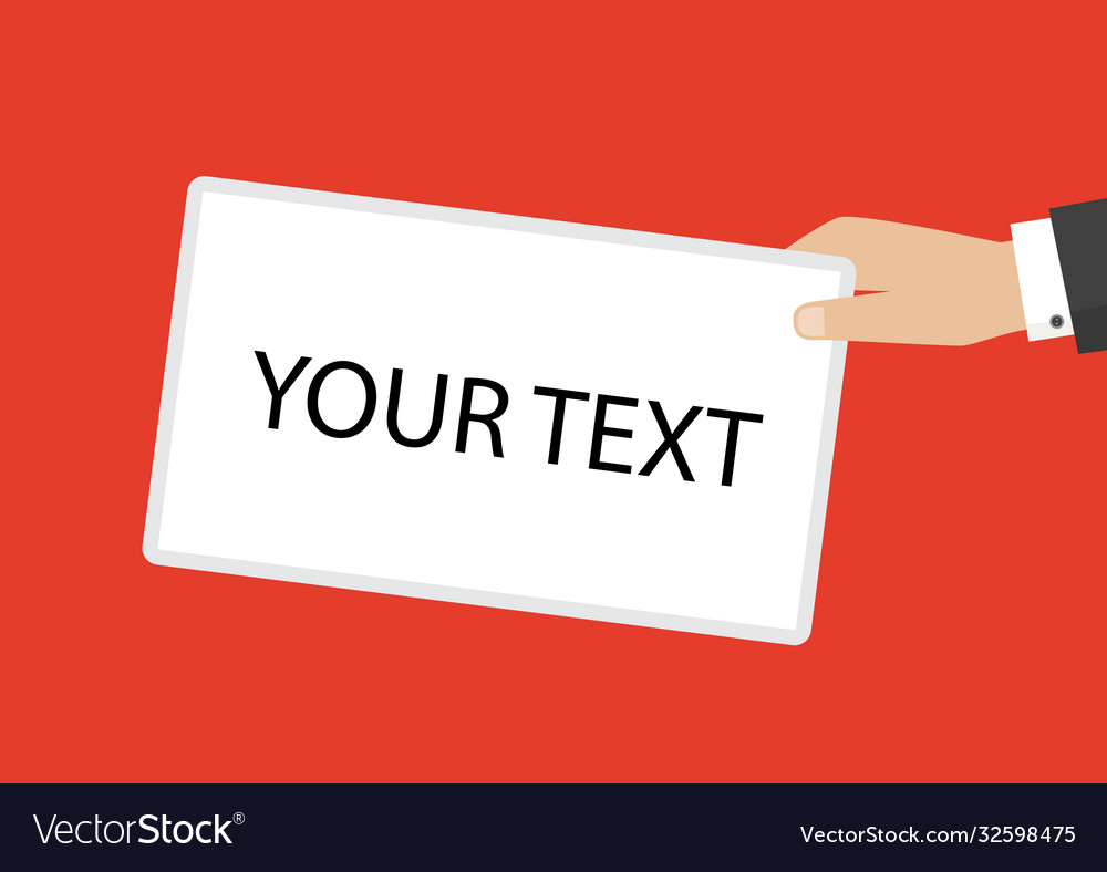 Put your own text here background template vector image Put your own text here background template