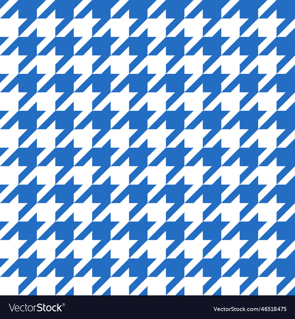 Seamless blue and white houndstooth pattern