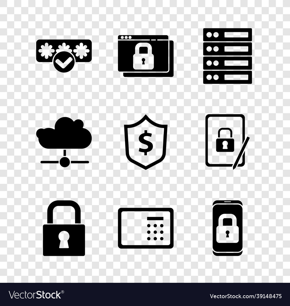 Set password protection secure your site vector image Set password protection secure your site