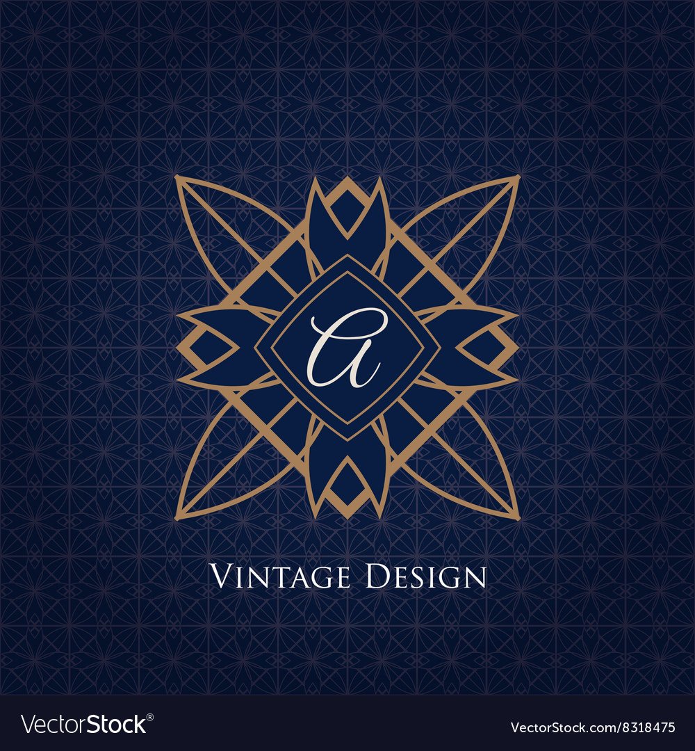 Simple and elegant monogram design template