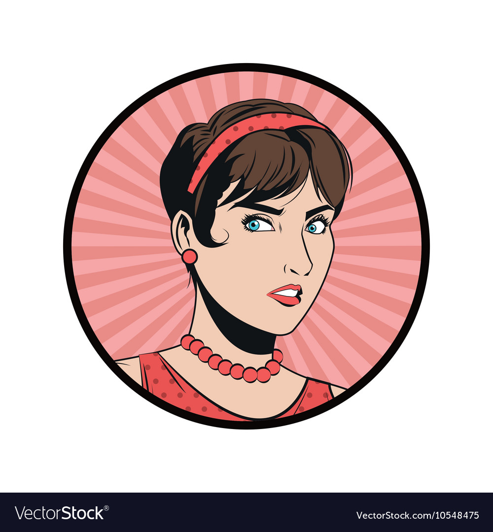 Woman cartoon pop art and retro design