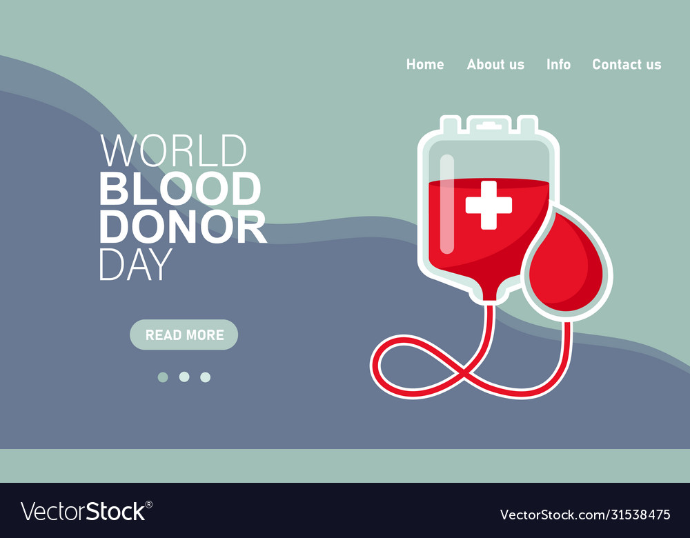 World blood donor day concept 14 june Royalty Free Vector