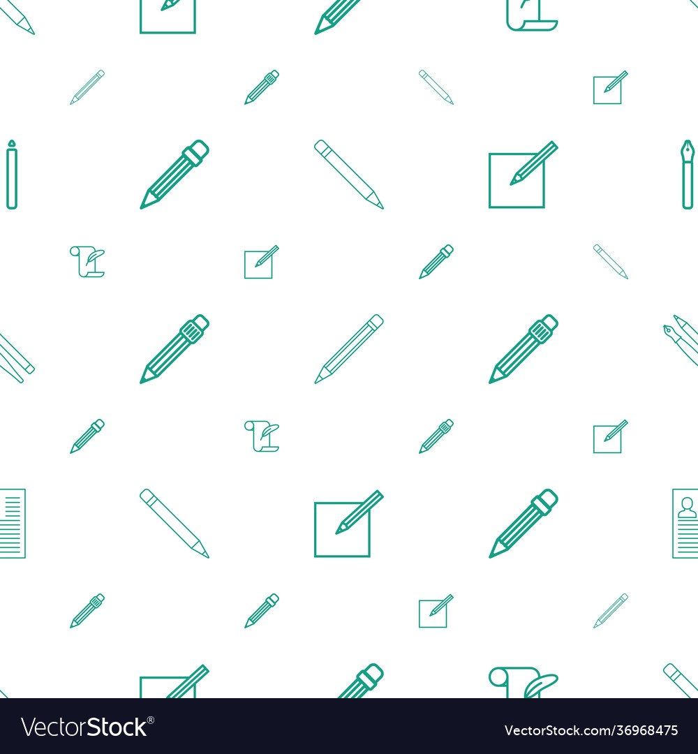 Write icons pattern seamless white background