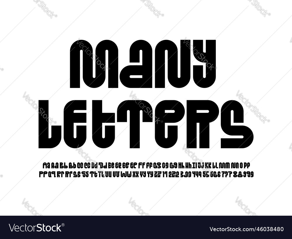 Abstract alphabet font art typography for logo Vector Image