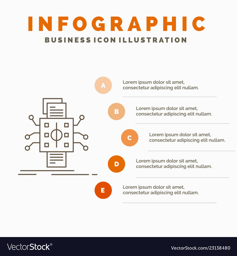 Analysis data datum processing reporting vector image Analysis data datum processing reporting
