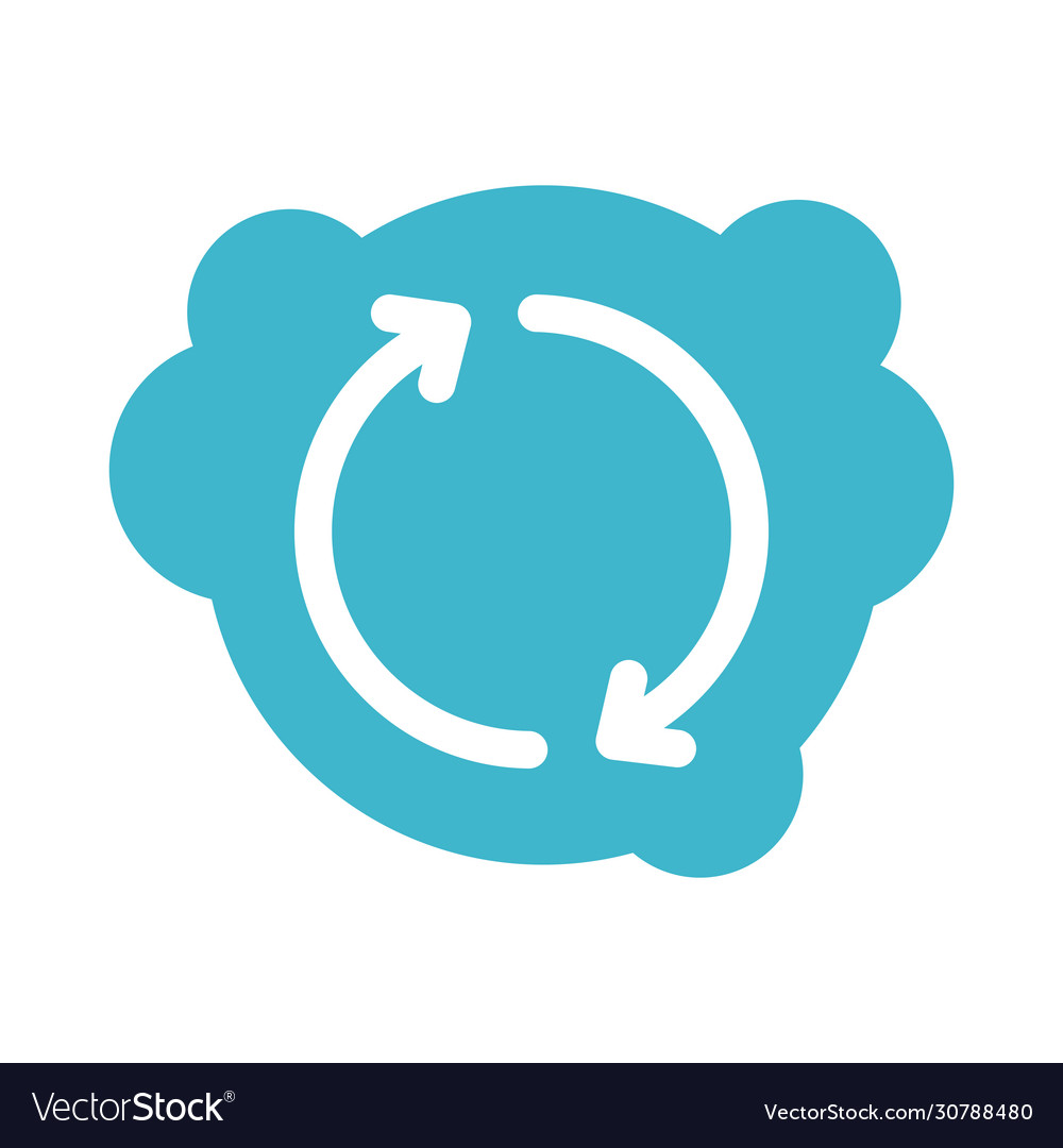 Arows reload sign block style icon