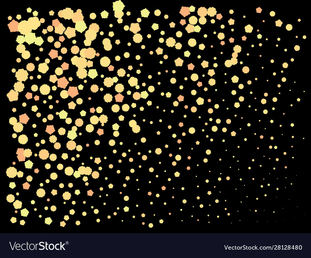 Festive falling confetti on a black background Vector Image