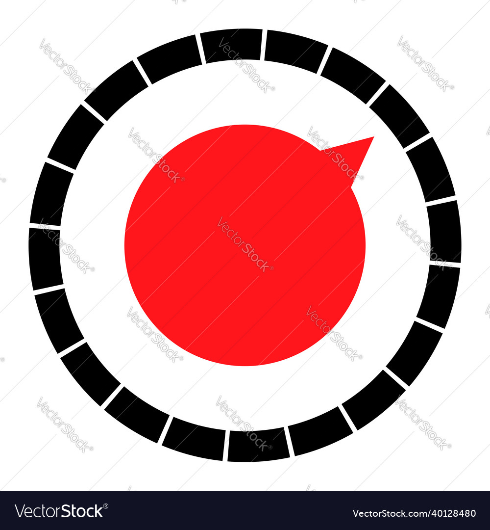 Gauge meter dial icon with different number Vector Image Gauge meter dial icon with different number