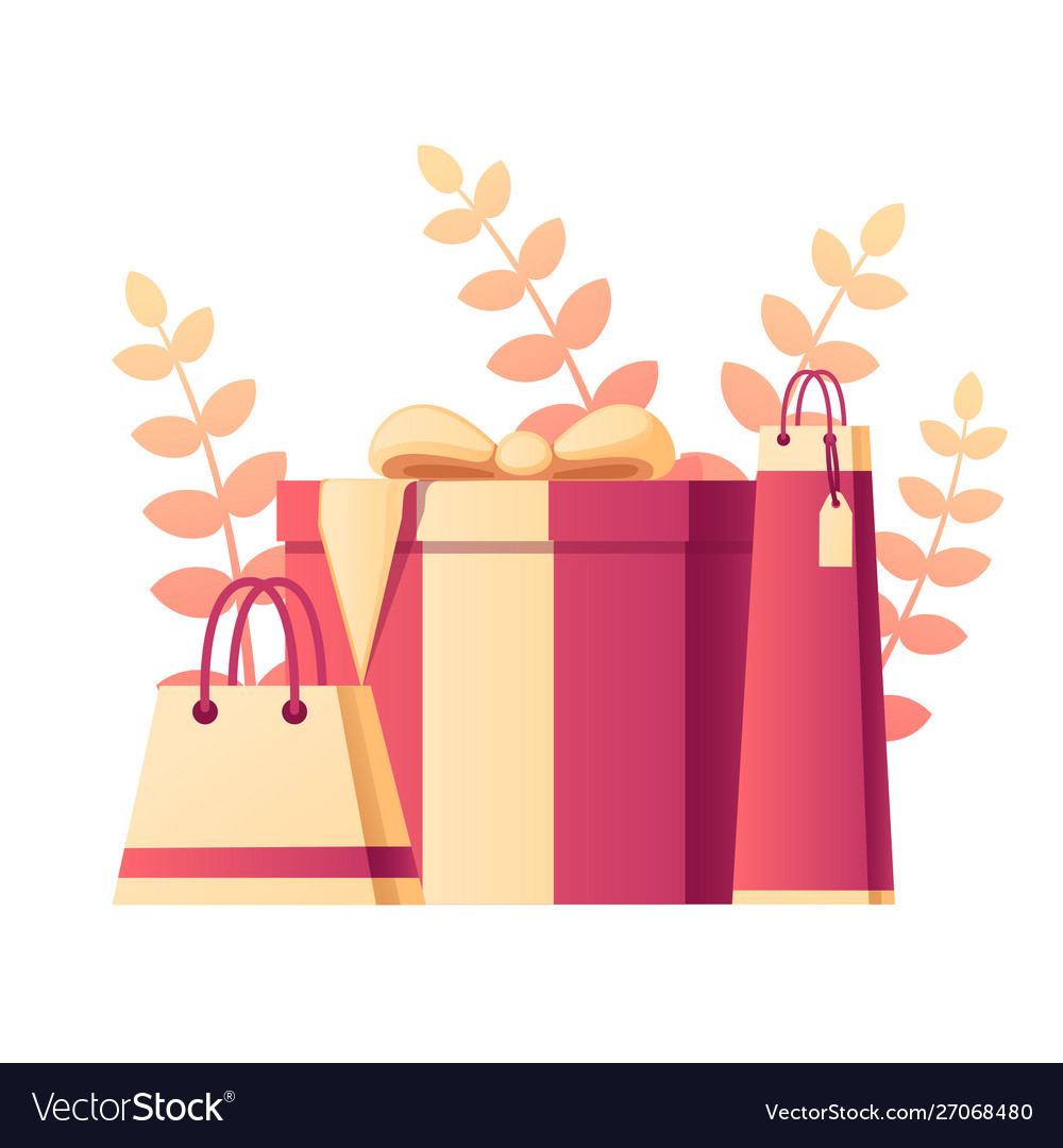 Gift box with abstract soft color pattern Vector Image Gift box with abstract soft color pattern