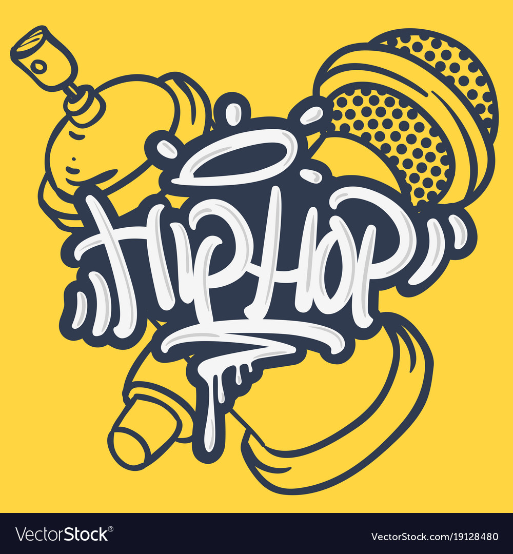 Hip hop lettering custom tag style characters with