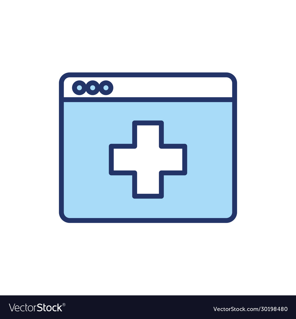 Isolated cross inside website line and fill style