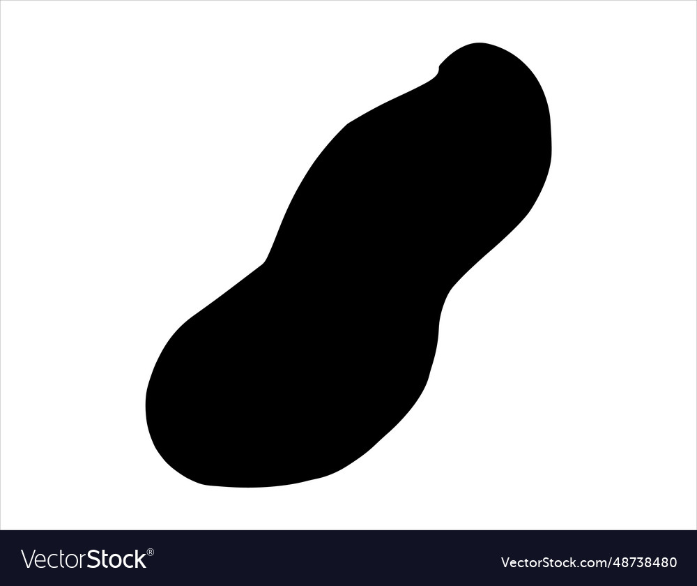 Peanut silhouette art Royalty Free Vector Image