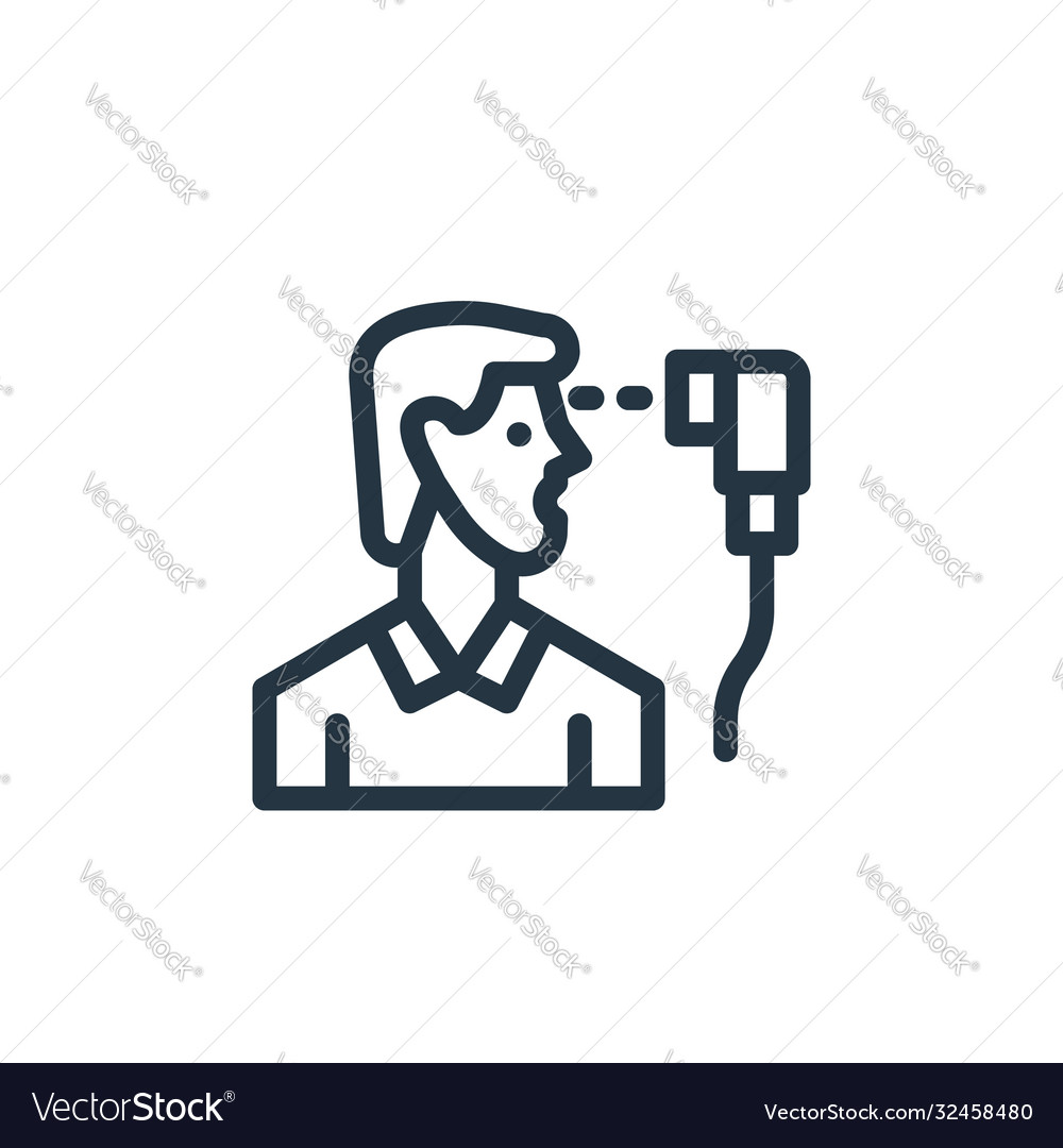 Scan icon isolated on white background outline Vector Image Scan icon isolated on white background outline
