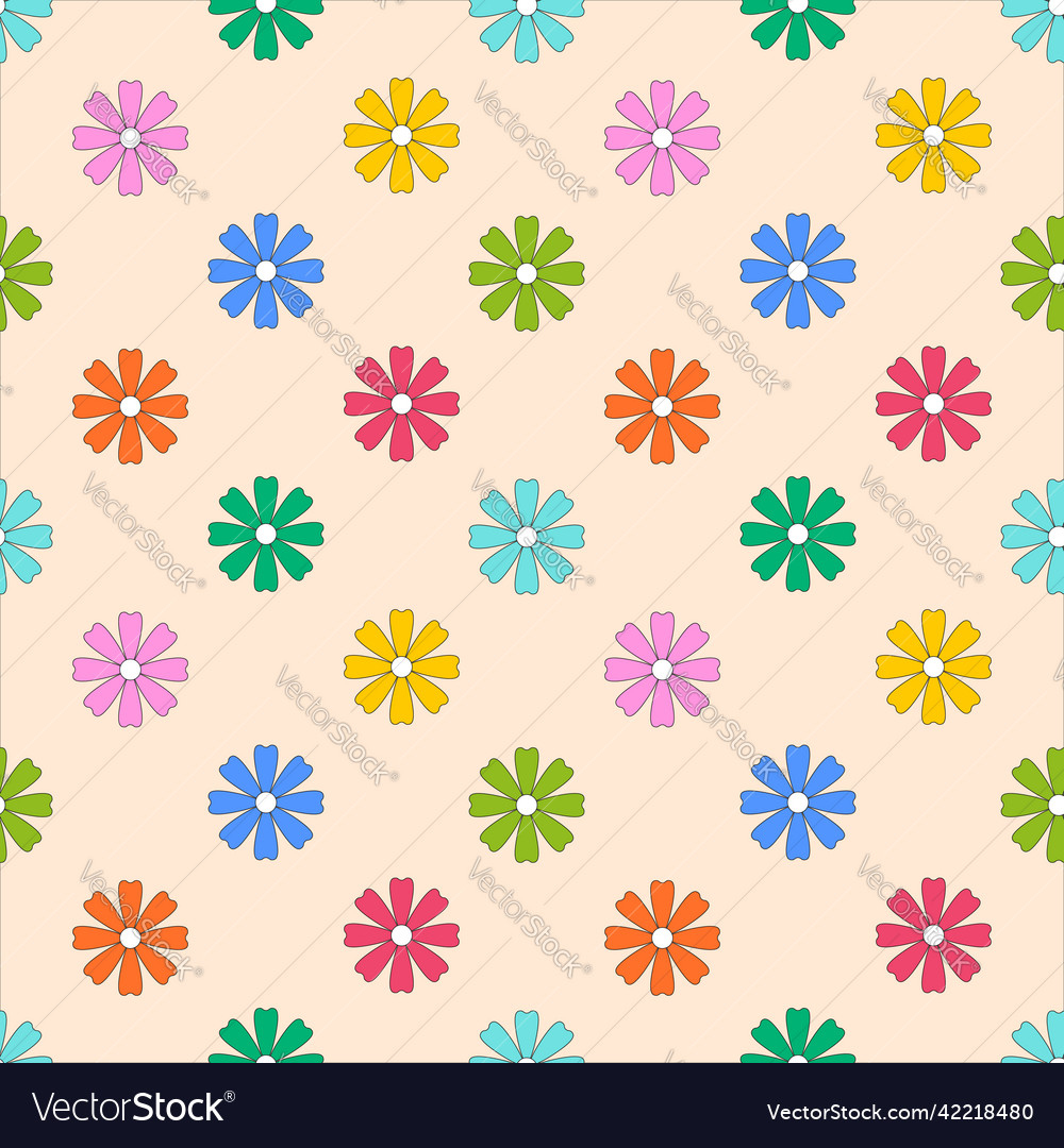 Seamless pattern with simple multicolored colors