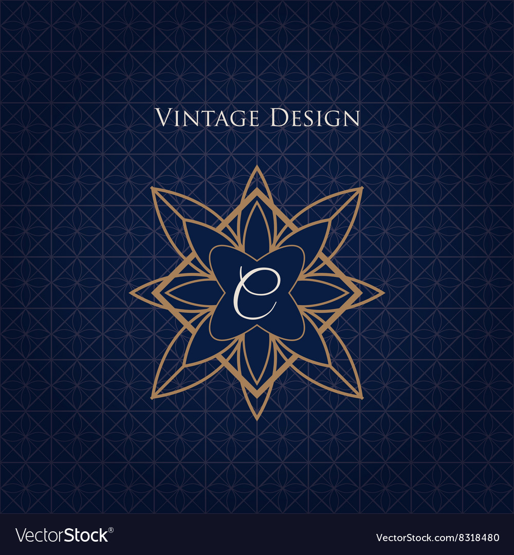 Simple and elegant monogram design template