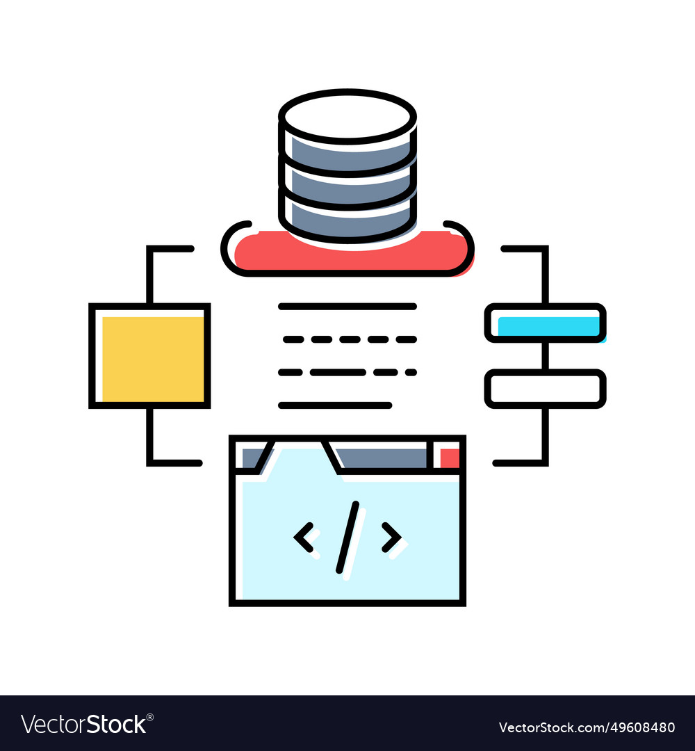 Software architecture color icon vector image Software architecture color icon