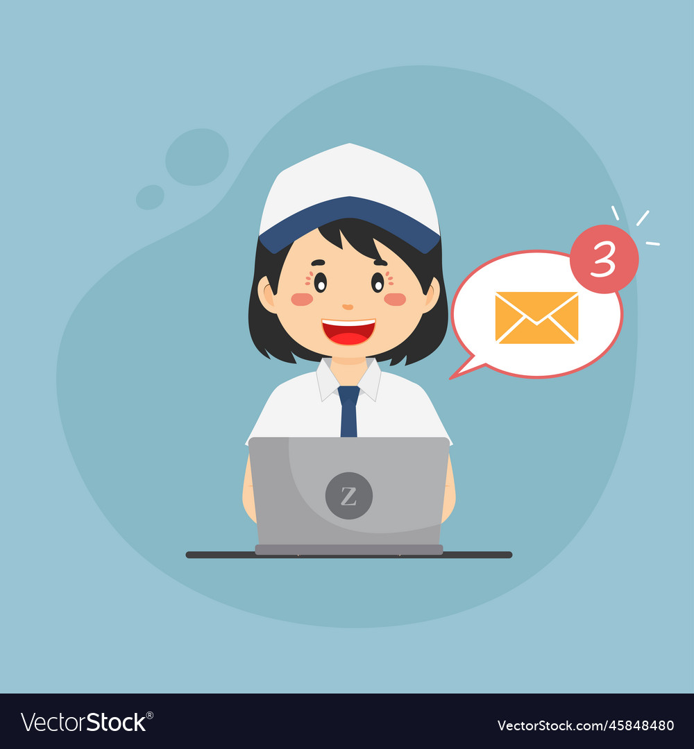 Schüler überprüfen E-Mail-Posteingang