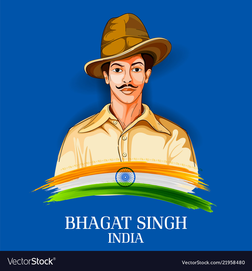 Vintage India Background With Nation Hero Vector Image