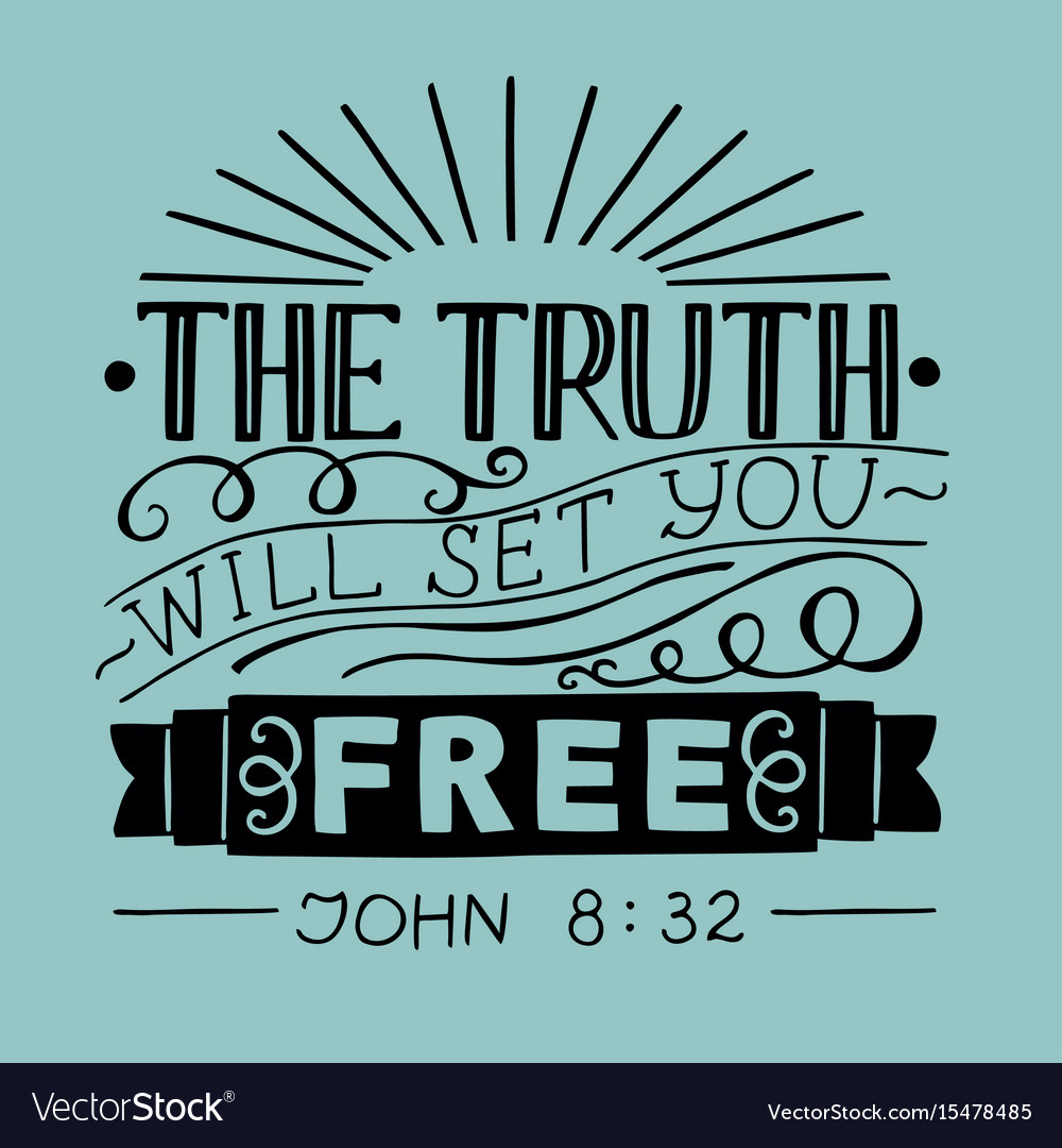 biblical-hand-lettering-truth-will-set-you-free-vector-image