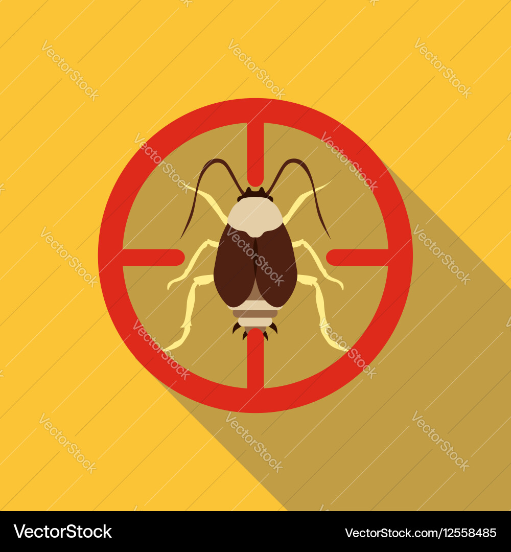 Bug icon flat style Royalty Free Vector Image - VectorStock